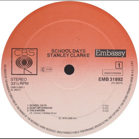 Stanley Clarke - School Days (1982) [1LP]