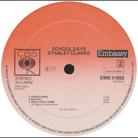 Stanley Clarke - School Days (1982) [1LP]