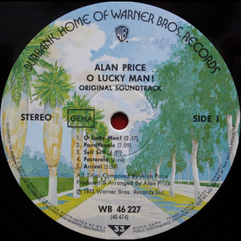 Alan Price - O Lucky Man! - Original Soundtrack (1973) [1LP]