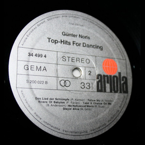 Günter Noris - Top-Hits For Dancing (1979) [1LP]