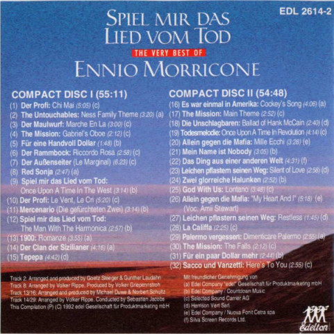 Ennio Morricone - Spiel Mir Das Lied Vom Tod - The Very Best Of (1992) [2CD]