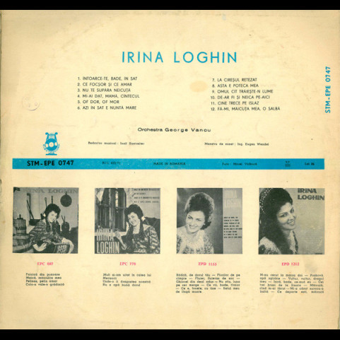 Irina Loghin - Întoarce-te, Bade, În Sat (1980) [1LP]