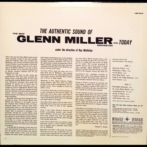 New Glenn Miller Orchestra, The - The Authentic Sound Of The New Glenn Miller Orchestra - Today (1961) [1LP]