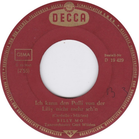 Billy Mo - Die Große Trommel Macht Bum Bum (1963) [7"]