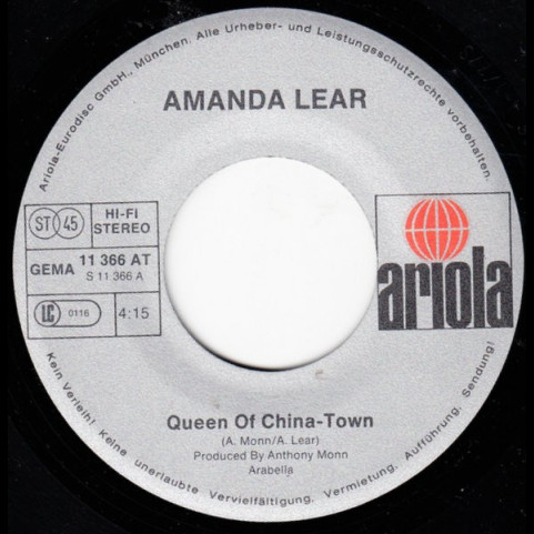 Amanda Lear - Queen Of China-Town (1977) [7"]