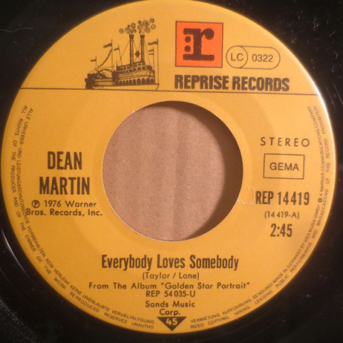 Dean Martin - Everybody Loves Somebody / Send Me The Pillow [7"]