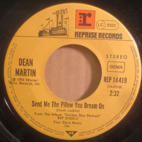 Dean Martin - Everybody Loves Somebody / Send Me The Pillow [7"]
