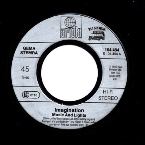 Imagination - Music And Lights (1982) [7"]