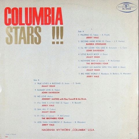 Various - Columbia Stars !!! (1967) [1LP]