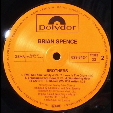 Brian Spence - Brothers (1986) [1LP]