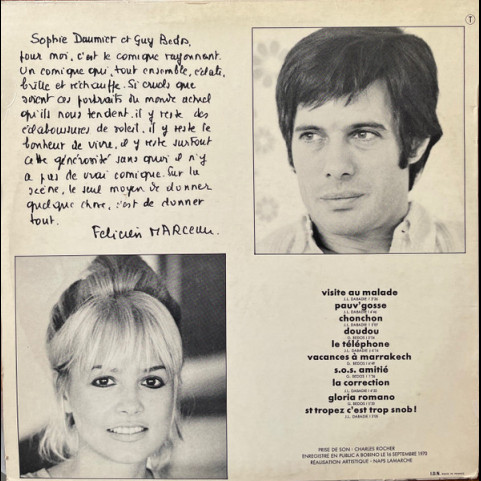 Guy Bedos Et Sophie Daumier - À Bobino (1970) [1LP]