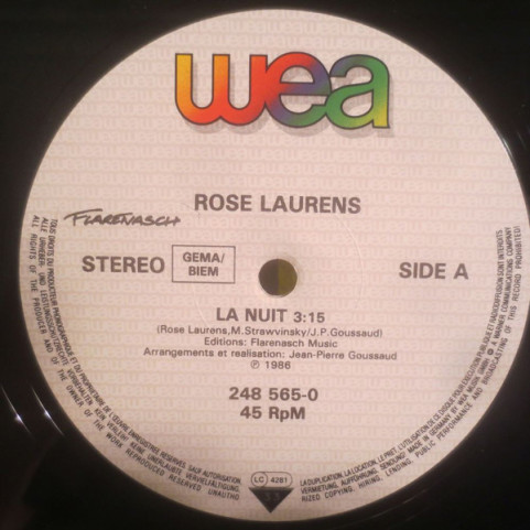 Rose Laurens - La Nuit (1986) [12"]