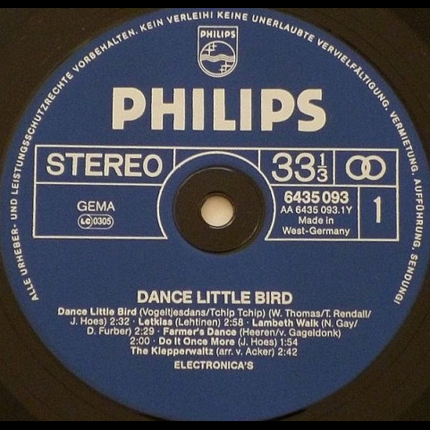 De Electronica's - Dance Little Bird (1981) [1LP]