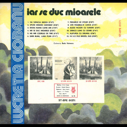 Lucreția Ciobanu - Iar Se Duc Mioarele (1979) [1LP]