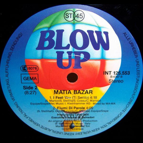 Matia Bazar - Ti Sento (1986) [12"]