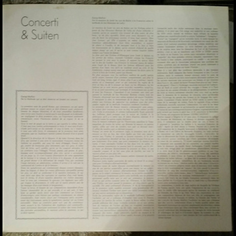 Georg Muffat, La Petite Bande - Concerti & Suiten [1LP]