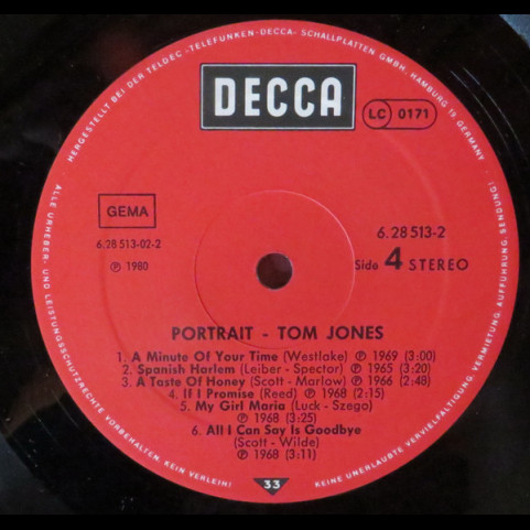 Tom Jones - Portrait (1980) [2LP]