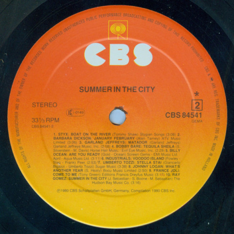 Various - Summer In The City - 20 Brandheisse Top-Hits (1980) [1LP]
