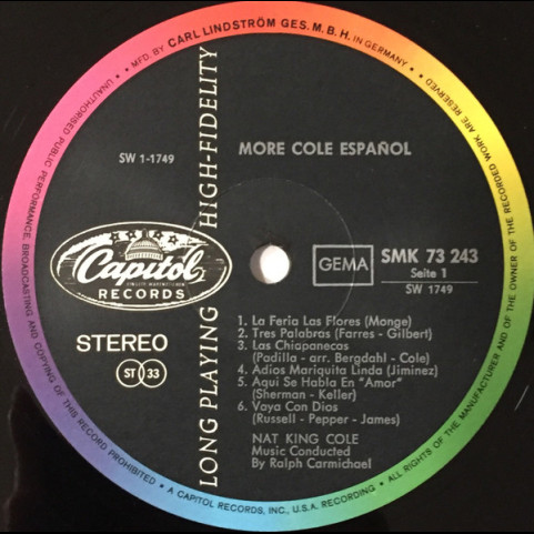 Nat King Cole - More Cole Español (1966) [1LP]