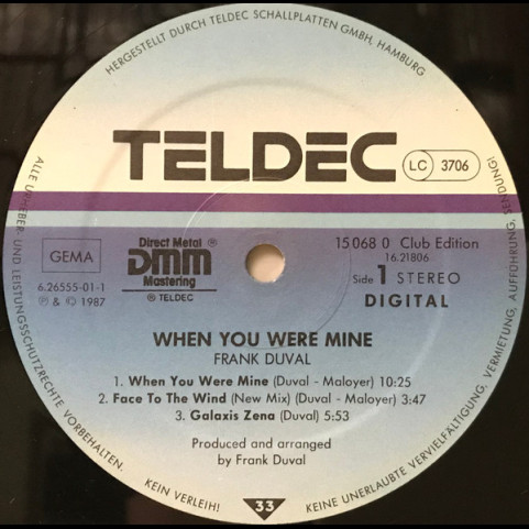 Frank Duval - When You Were Mine (1987) [1LP]