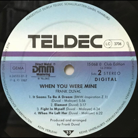 Frank Duval - When You Were Mine (1987) [1LP]