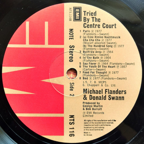 Flanders & Swann - Tried By The Centre Court (1977) [1LP]
