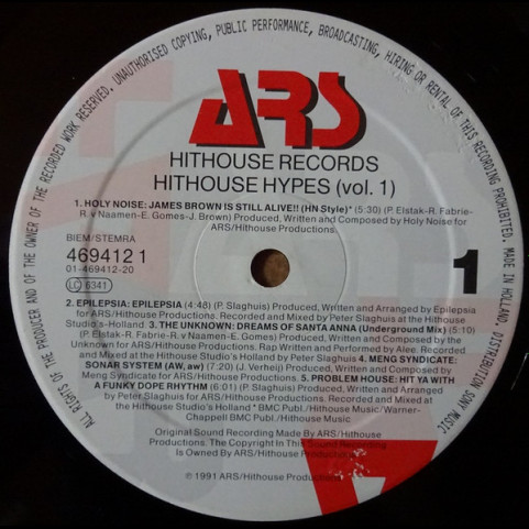 Various - Hithouse Records Presents Hithouse Hypes - Volume 1 (1991) [1LP]