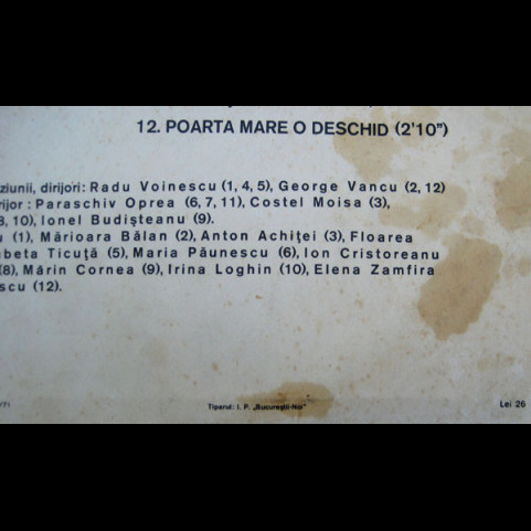 Various - Țară Nouă, Cîntec Nou (1976) [1LP]