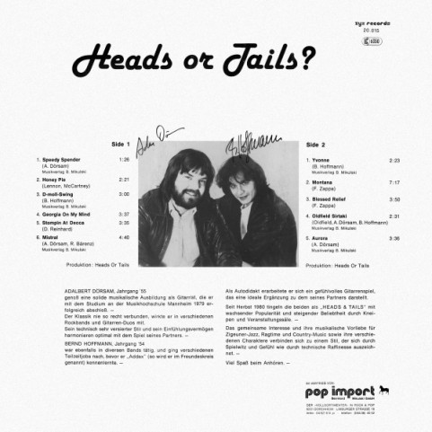 Heads Or Tails - Speedy Spender [1LP]