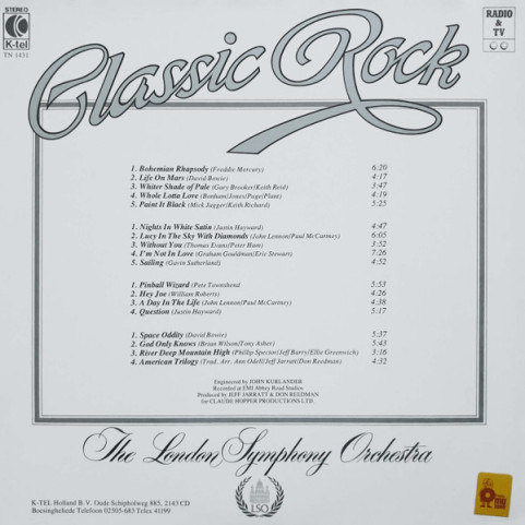 London Symphony Orchestra - Classic Rock (1979) [2LP]