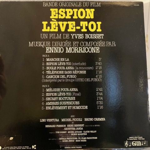 Ennio Morricone - Espion Lève-Toi (1982) [1LP]