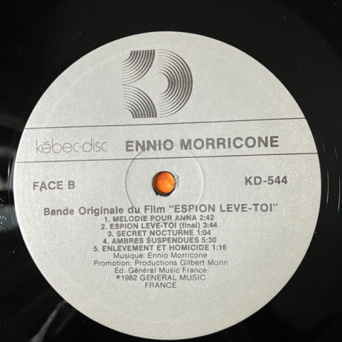 Ennio Morricone - Espion Lève-Toi (1982) [1LP]