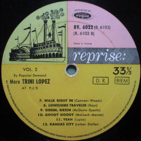 Trini Lopez - More Trini Lopez At P.J.'s (1963) [1LP]