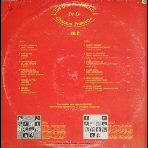 Various - Les Grands Moments De La Chanson Française - Vol.2 [1LP]