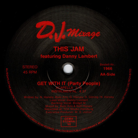 This Jam Featuring Danny Lambert - Get With It (Party People) (1990) [12"]