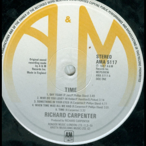 Richard Carpenter - Time (1987) [1LP]