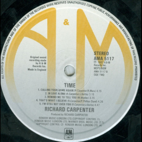 Richard Carpenter - Time (1987) [1LP]