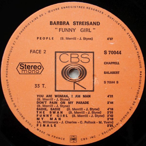 Barbra Streisand - Funny Girl (Bande Originale Du Film) (1968) [1LP]