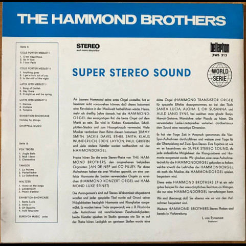 Hammond Brothers, The - The Hammond Brothers (1966) [1LP]