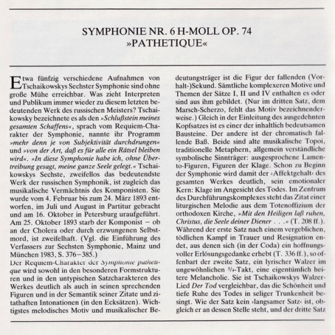 Pyotr Ilyich Tchaikovsky / Wiener Philharmoniker / Herbert von Karajan - Symphonie No.6 »Pathetique« (1985) [1CD]
