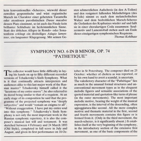 Pyotr Ilyich Tchaikovsky / Wiener Philharmoniker / Herbert von Karajan - Symphonie No.6 »Pathetique« (1985) [1CD]