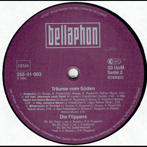 Die Flippers - Träume Vom Süden (1990) [1LP]