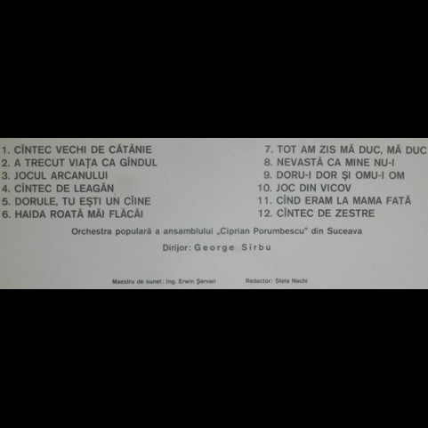Sofia Vicoveanca - Cîntec Vechi de Cătănie (1974) [1LP]