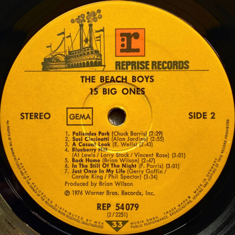 Beach Boys, The - 15 Big Ones (1976) [1LP]