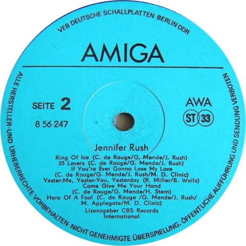 Jennifer Rush - Jennifer Rush (1987) [1LP]