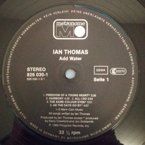 Ian Thomas (2) - Add Water (1985) [1LP]