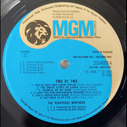 Righteous Brothers, The - Two By Two (1973) [2LP]
