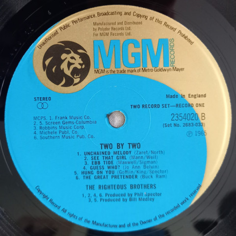 Righteous Brothers, The - Two By Two (1973) [2LP]