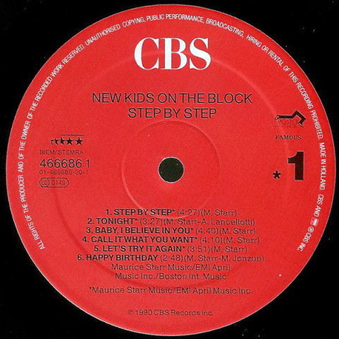 New Kids On The Block - Step By Step (1990) [1LP]