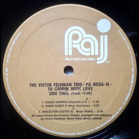 Victor Feldman Trio, The - To Chopin With Love (1984) [1LP]
